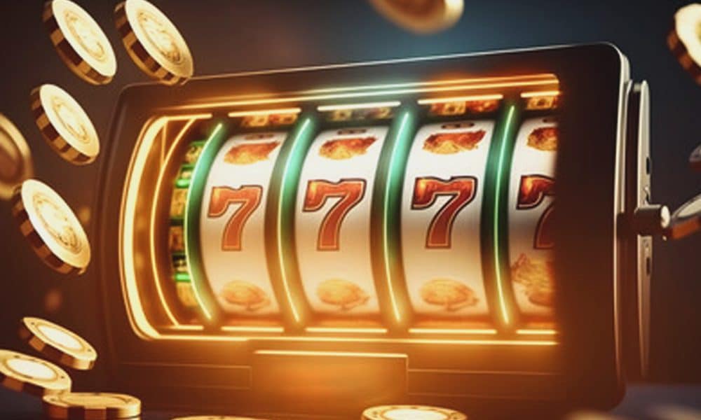 Slot dengan latar puncak kabut