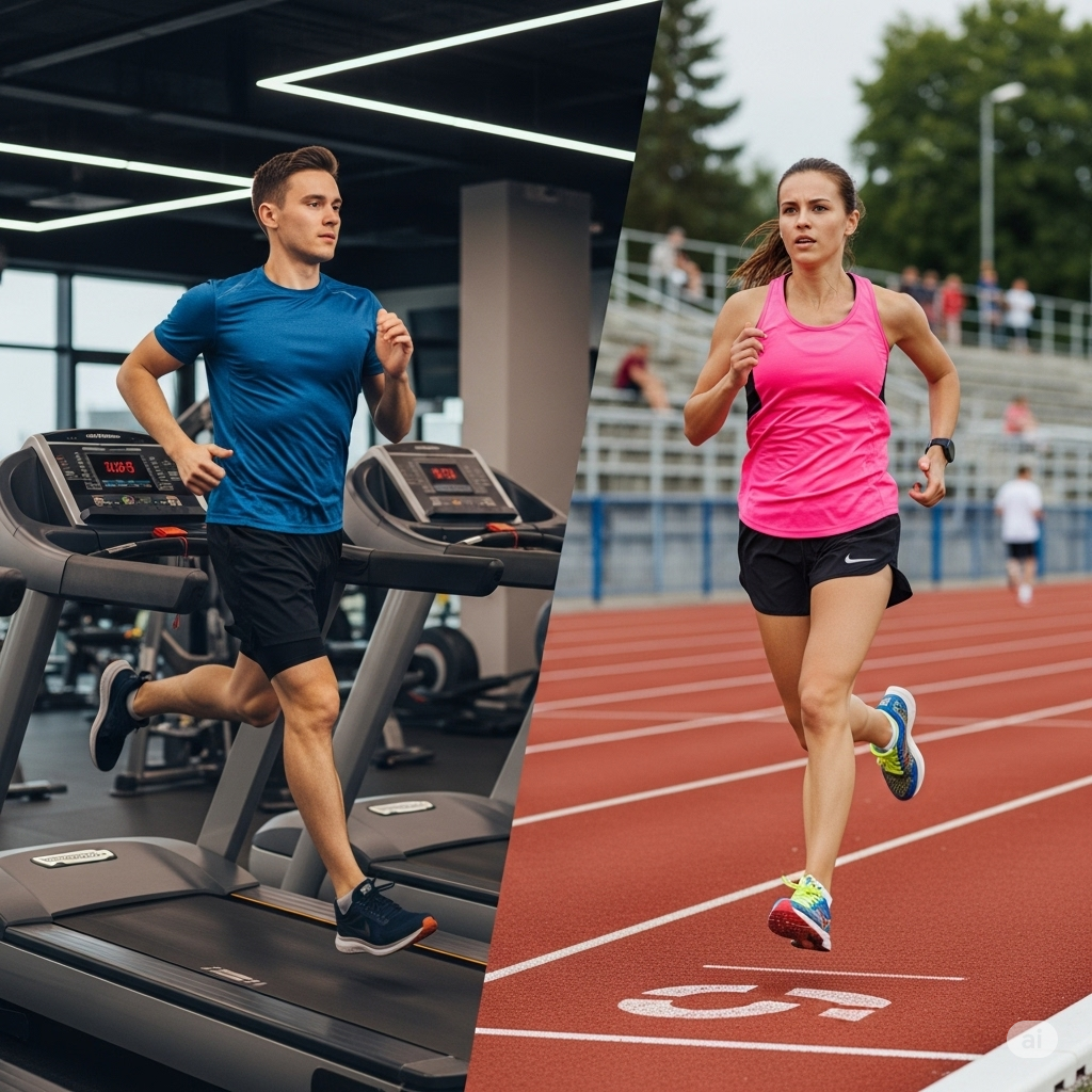 Perbedaan teknik lari di treadmill dan lintasan
