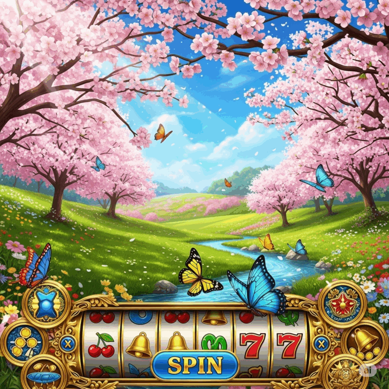 Slot dengan nuansa taman musim semi