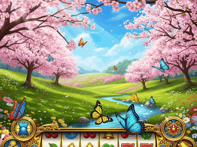 Slot dengan nuansa taman musim semi